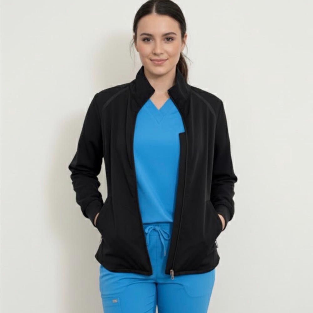 Beyond Scrubs Women’s Black Scrub Jacket